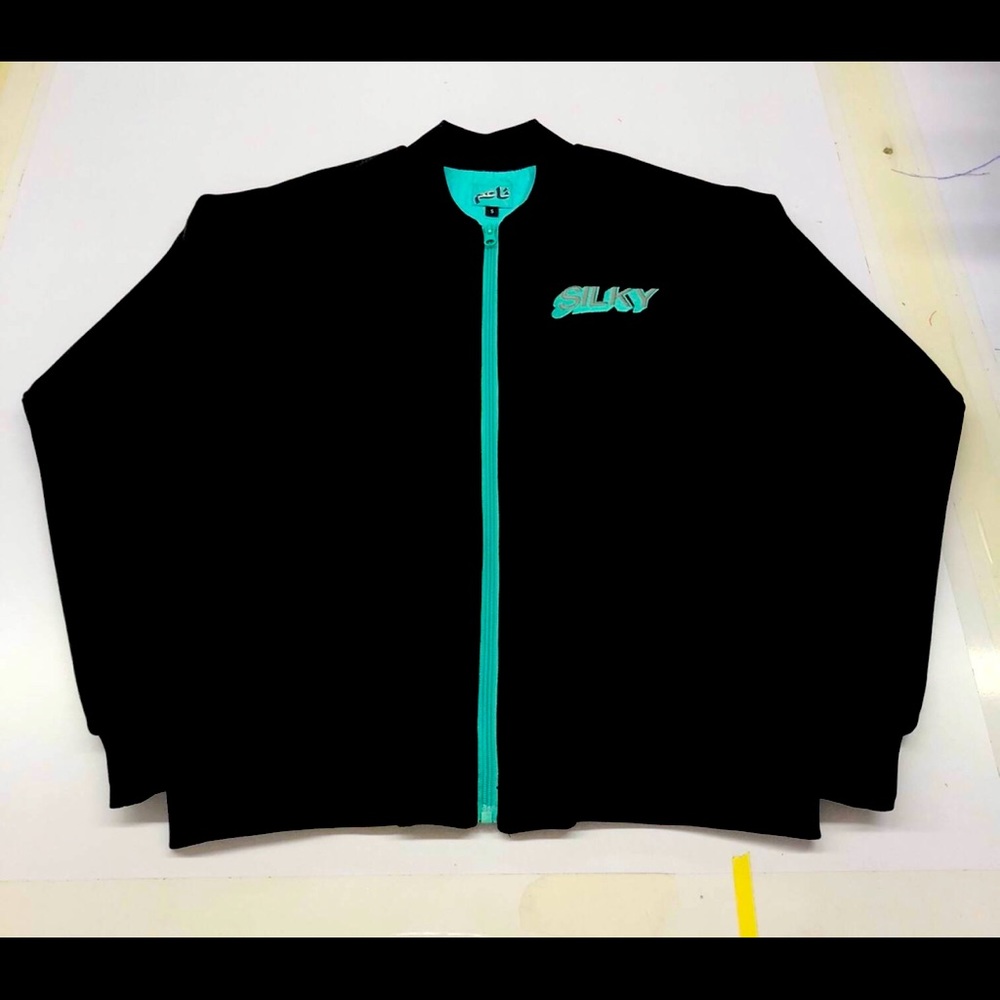 Arabic love Black Suede Bomber “Tiffany”